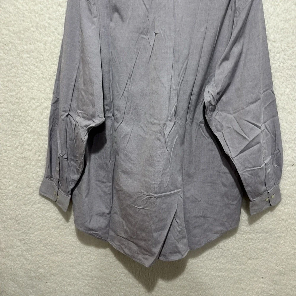Polo Ralph Lauren Yarmouth Purple Button‎ Down Long Sleeve Shirt Size 17 34/35